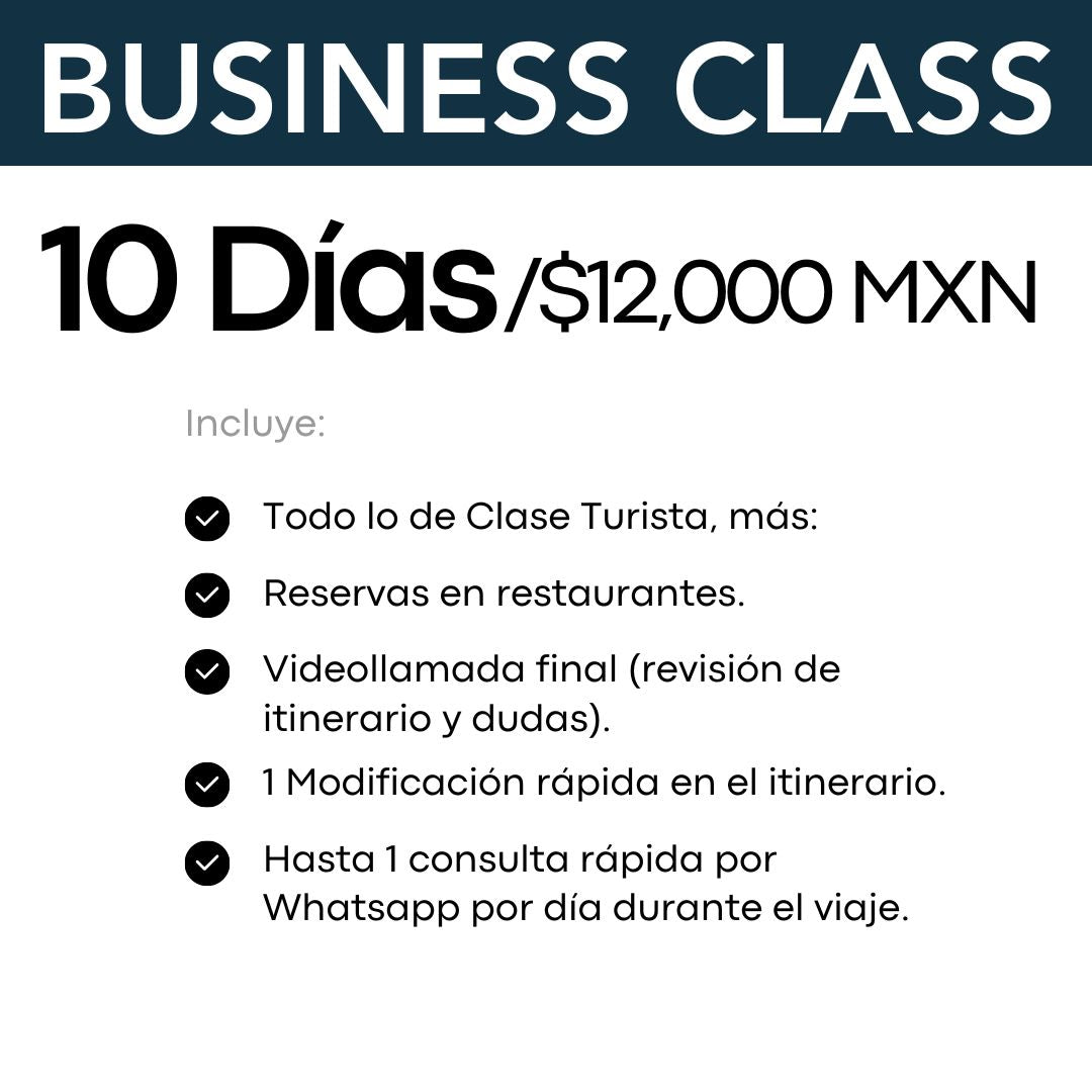 Business Class - 10 días