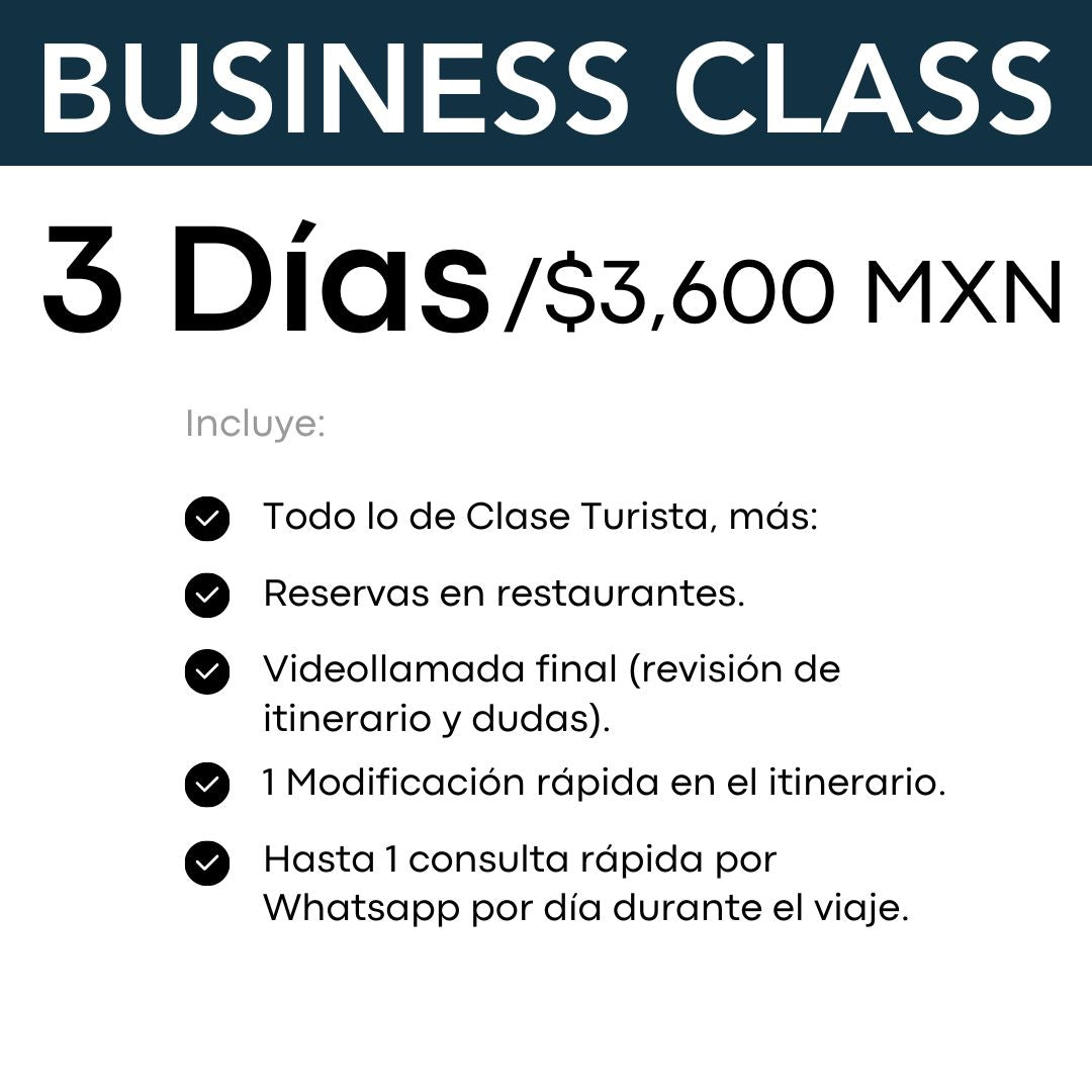 Business Class - 3 días