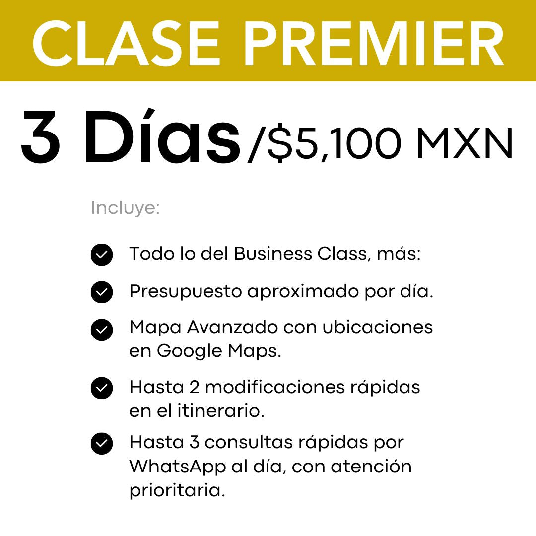 Clase Premier - 3 días