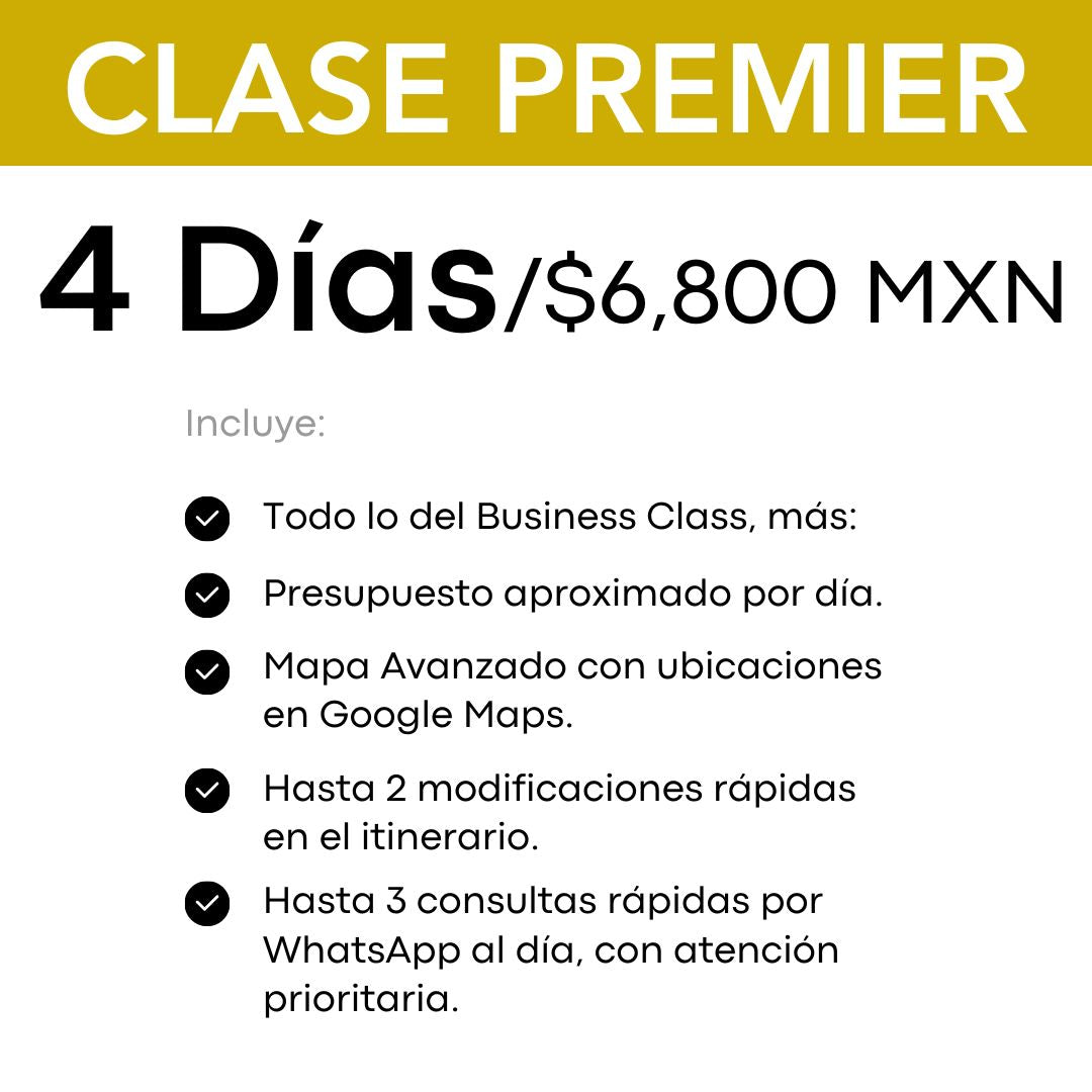 Clase Premier - 4 días