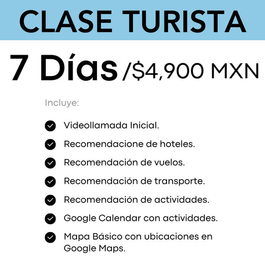 Clase Turista - 7 días