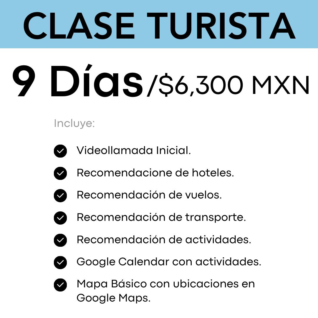 Clase Turista - 9 días